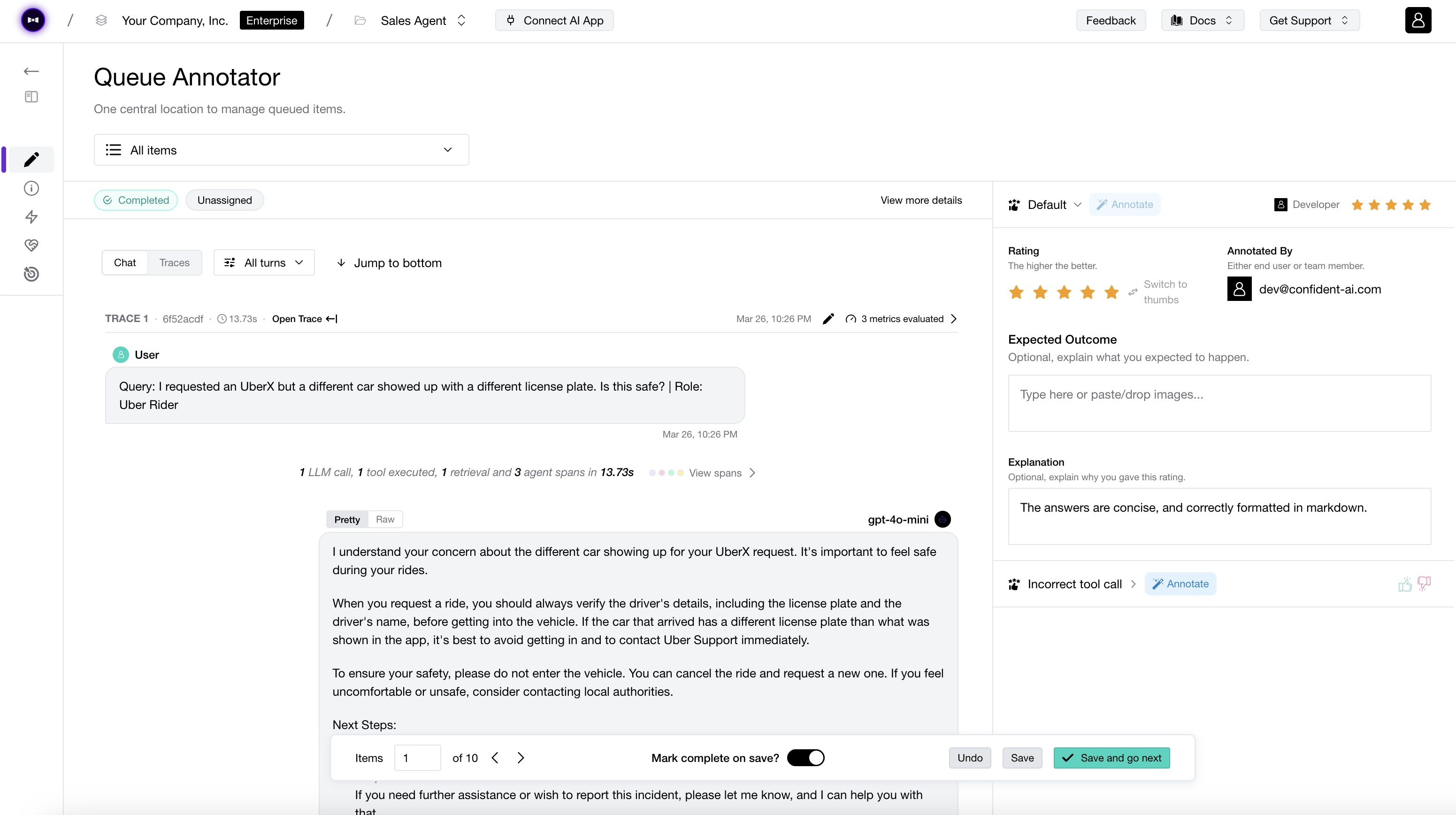 Confident AI human annotation